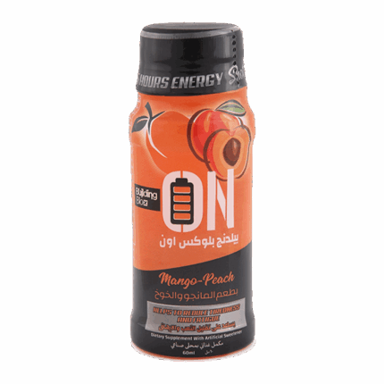 ON Energy Shot 60 ml Mango-Peach - ready-to-drink energy shot met mango-perzik smaak