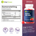 Vital Green BCAA Gummies – Smaakvolle ondersteuning voor spierherstel en training