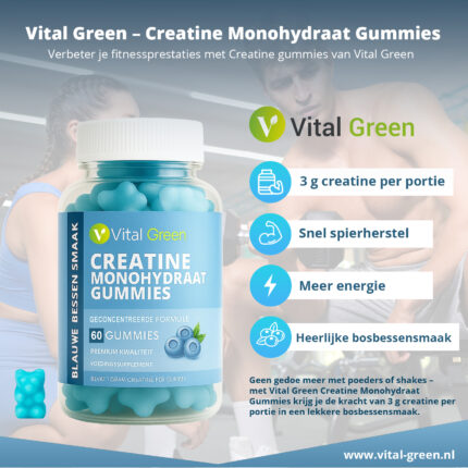 Vital Green - Creatine Gummies - 60 Creatine Monohydraat Gummies
