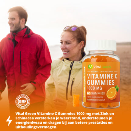 Vital Green Vitamine C Gummies 1000 mg – Met Zink & Echinacea